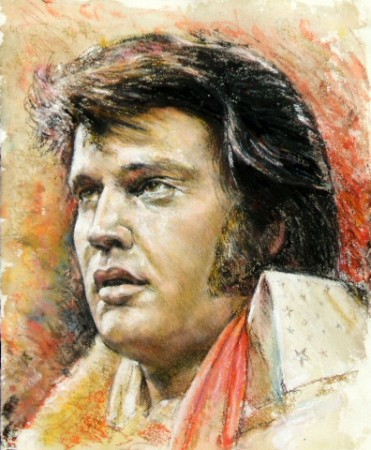 Portrait d'Elvis Presley.