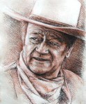 Portrait de John Wayne.